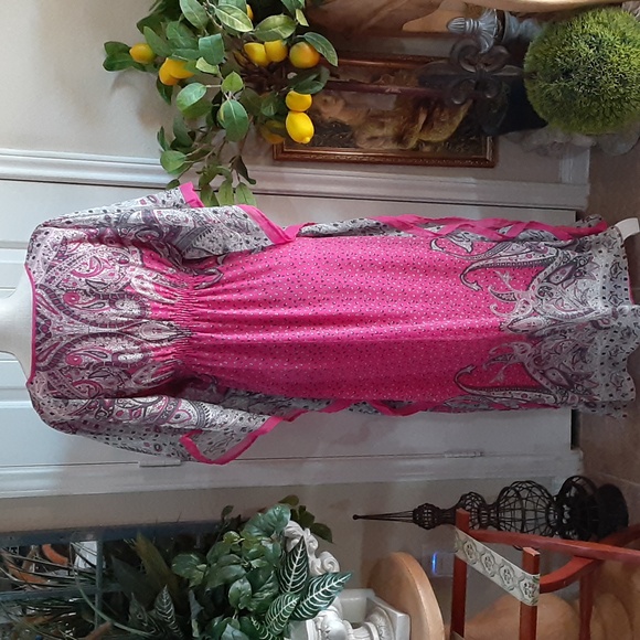 M P H Collection Size Petite Medium India Kaftan - Picture 5 of 7